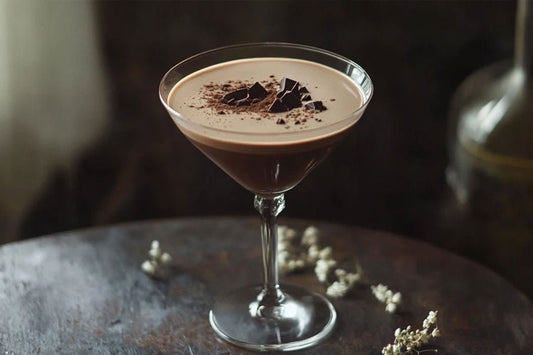 Samtige, verwöhnende Schokoladen -Martini -Cocktail