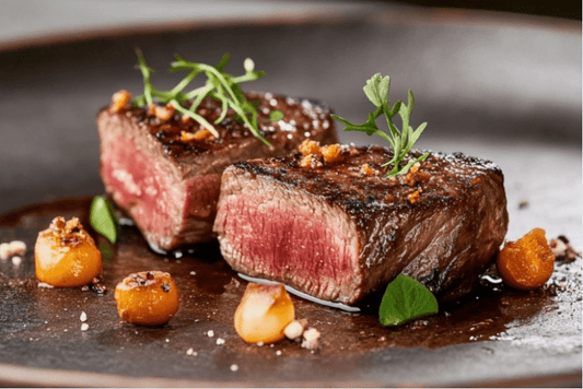 Fleischfresser Diät Ribye Steak mit Knoblauch -Talg und knusprigen Kanten