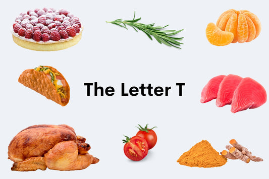 Lebensmittel, die mit dem Buchstaben 't' beginnen