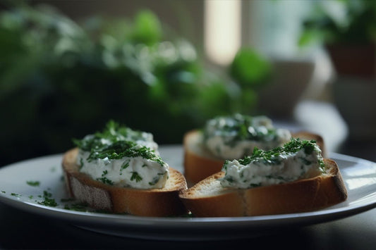 Peitschte Ricotta und Kräuter -Crostini -Rezept