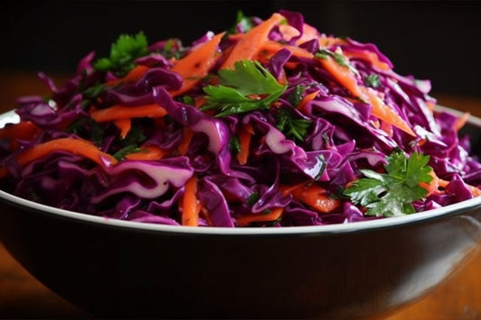Zestisch roter Kohlsalat