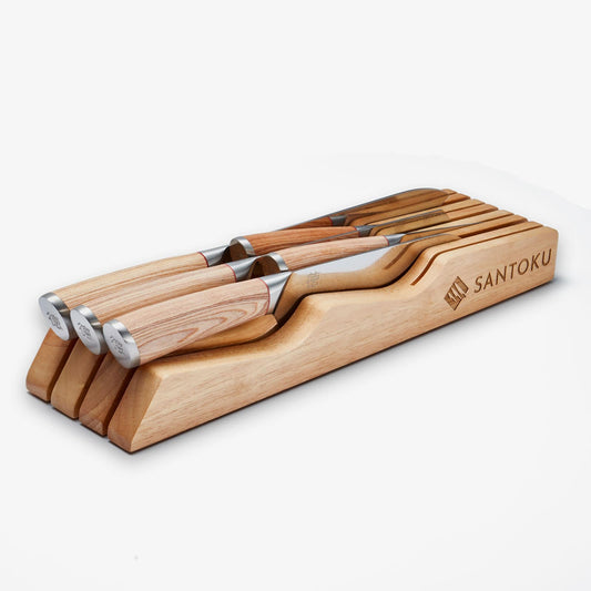 Küchenmesserschublade | Tabletop -Holzorganisator