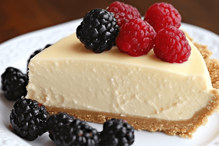Creamy No-Bake Condensed Milk Cheesecake with Berries