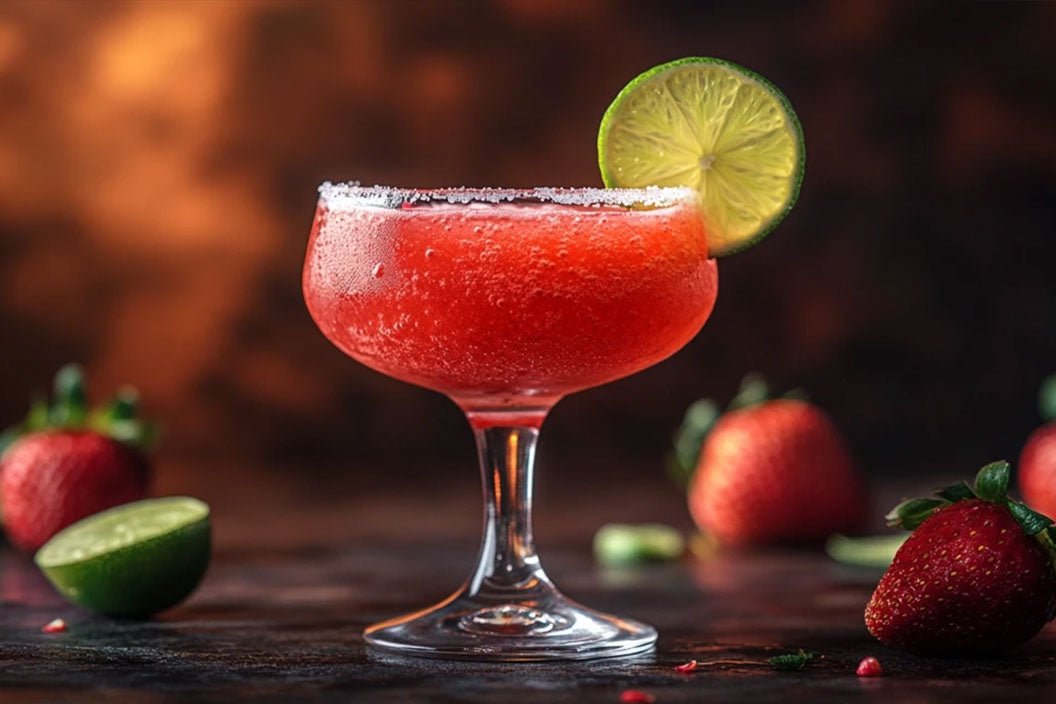 Erfrischende Erdbeer -Margarita mit einer Limettenwendung – santokuknives Erfrischende Erdbeer -Margarita mit einer Limettenwendung – santokuknives