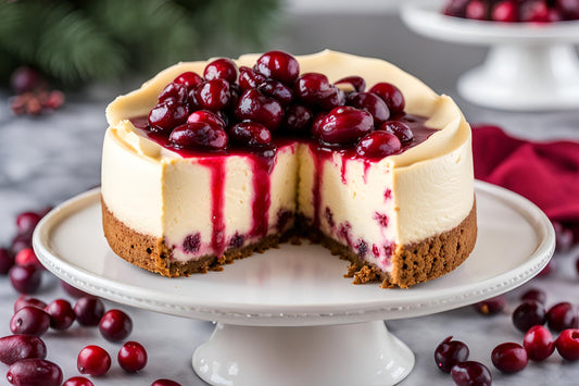 Cranberry Cheesecake with Gingersnap Crust