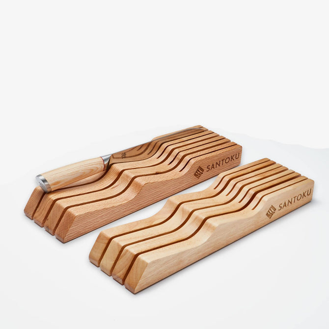 Küchenmesserschublade | Tisch-Organizer aus Holz