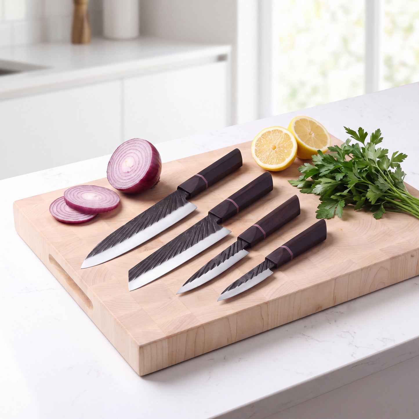 Ensemble de couteaux à manche en ébène Haru