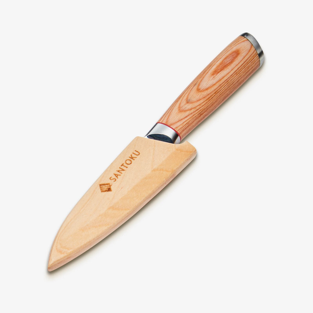 Haruta 4 Zoll VG10 Schälmesser aus japanischem Damaststahl mit Holzgriff und Scheide