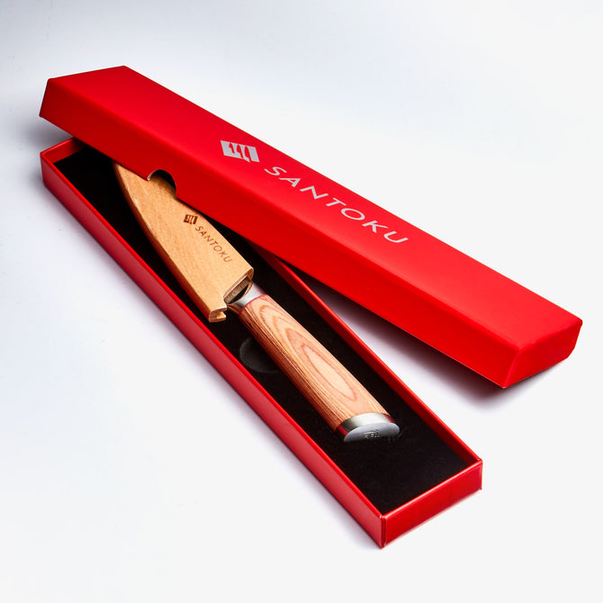 Haruta 4 Zoll VG10 Schälmesser aus japanischem Damaststahl mit Holzgriff und Scheide