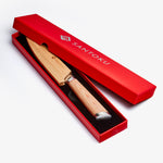 Haruta 5 Zoll VG10 japanisches Allzweckmesser aus Damaststahl mit Holzgriff und Scheide