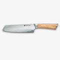 Haruta 7 Zoll VG10 Nakiri-Messer aus japanischem Damaststahl mit Holzgriff und Scheide