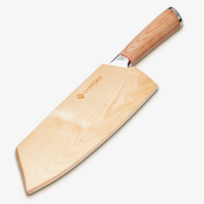 Haruta 7,7 Zoll VG10 japanisches Nakiri-Hackmesser aus Damaststahl mit Holzgriff und Scheide