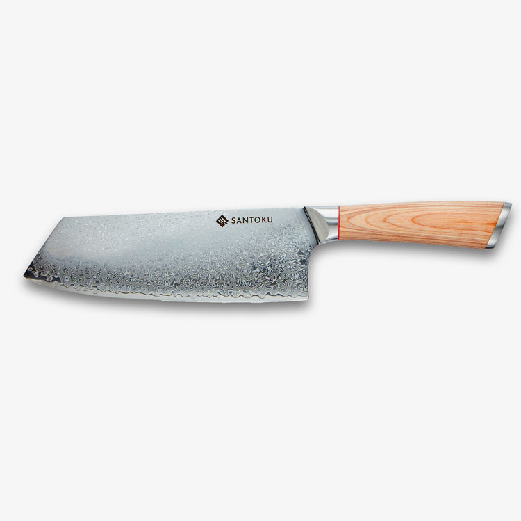 Haruta Ensemble de 10 couteaux de cuisine japonais en acier damas VG10 avec poignées et fourreaux en bois