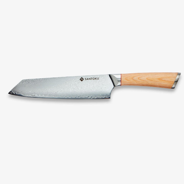 Haruta Ensemble de 10 couteaux de cuisine japonais en acier damas VG10 avec poignées et fourreaux en bois