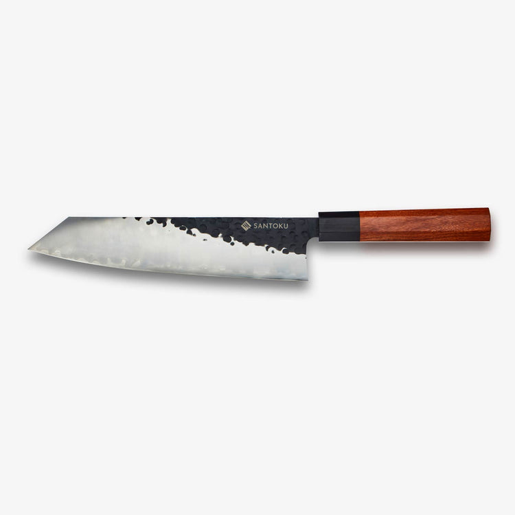Série de couteaux Minato avec porte-couteau magnétique en bois d'acacia