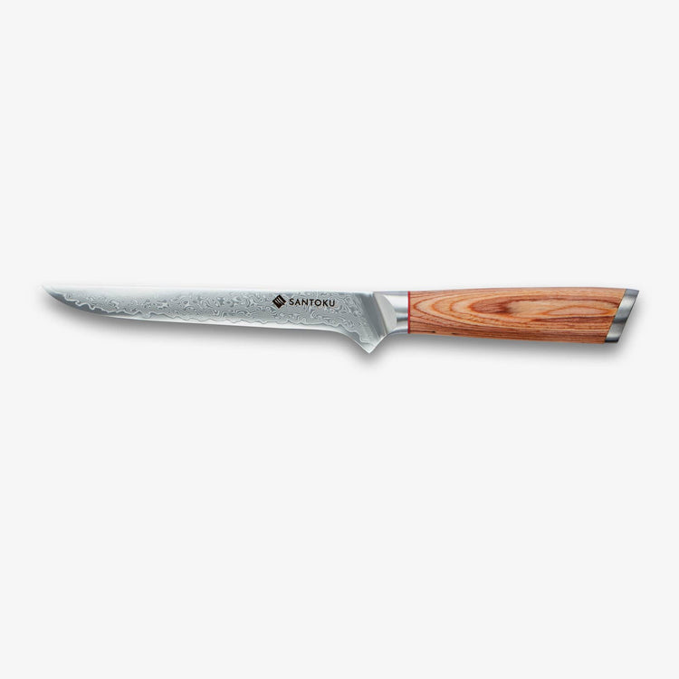 Haruta Ensemble de 10 couteaux de cuisine japonais en acier damas VG10 avec poignées et fourreaux en bois